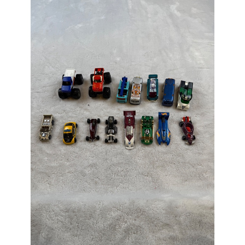 Hot‎ Wheels Lot Monster Trucks Race Cars School Bus Diecast Metal Toys